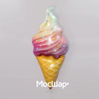 Воздушный фольгированный шар Радужное мороженое