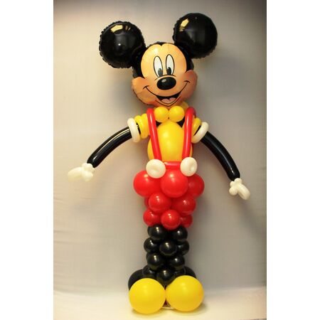 Ослепительная фигура Микки Мауса из ярких шаров - уникальное декоративное решение!