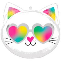 Фольгированный шар Котенок в очках