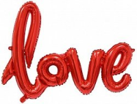 Шар Надпись Love, Красный, 104 см