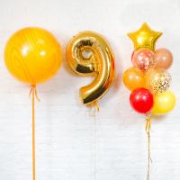 Композиция из воздушных шаров Важная дата 9 №113 (Цифра на выбор)