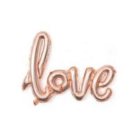 Фольгированная надпись Love Розовое Золото