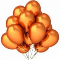 Облако шаров оранжевых металлик 100 шт