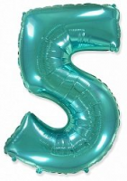 Шар Цифра 5 Тиффани, 102 см
