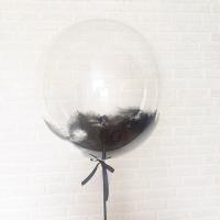 Bubble 24 дюйма 61 см с чёрными перьями