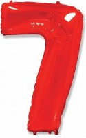 Шар Цифра 7 Красная, 102 см