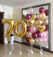 Сет из шаров на Юбилей 70 лет Прекрасной даме