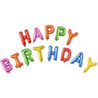 Фольгированная мини-надпись Happy Birthday Ассортии