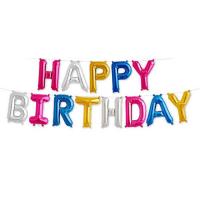 Разноцветные буквы Happy Birthday