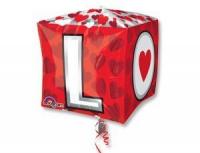 Шар 3D КУБ 15 L-O-V-E G20
