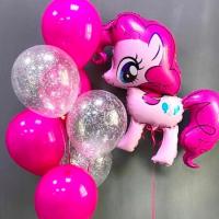 Фонтан шаров Little Pony в розовых шарах