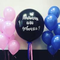 Гендерный шар Мальчик или девочка с двумя фонтанами