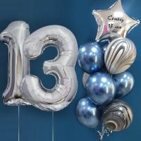 Композиция из шаров на 13 лет Стильный агат