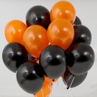 Облако из 15 черно-оранжевых шаров