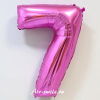 Фольгированная цифра 7 Розовая Pink
