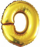 Шар Буква, O, Золото, 102 см