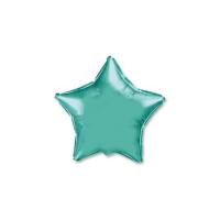 Фольгированная звезда маленькая Металлик Turquoise