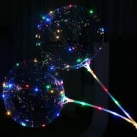 Светящиеся Шары Bubble (Баблс-Бобо) со светящей лентой на палочкее