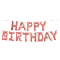 Надпись Happy Birthday розовое золото