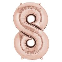 Шар цифра 8 RoseGold