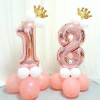 Композиция из шаров 18 лет по-королевски