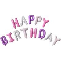 Фольгированная мини-надпись Happy Birthday для девочки