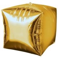 Шар 3D Куб Металлик Gold