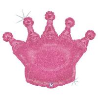 Фольгированный шар Корона розовая