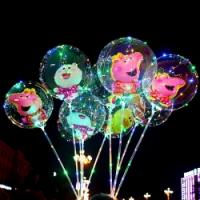Светящиеся Шары Bubble (Баблс-Бобо) с игрушкой со светящей лентой на палочкее