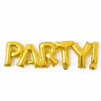 Шар Надпись Party, Золото