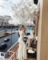 Облако шаров Серебряный жемчуг 100 шт