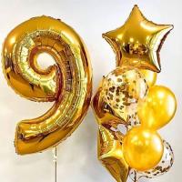 Фонтан шаров 9 в золоте