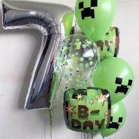 Оформление шарами Майнкрафт на 7 лет
