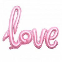 Шар Надпись Love, Розовый, 104 см