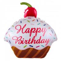 Шар фигурный Кекс Happy Burthday 70 см