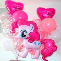Фонтан шаров Розовый Little Pony