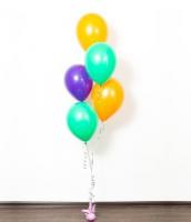 Композиция из 5 гелиевых шаров лесенкой