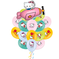 Букет Летающий Hello Kitty из 21шаров