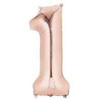 Шар цифра 1 RoseGold